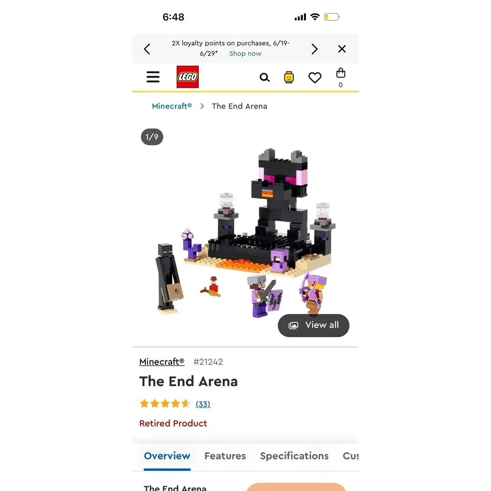 LEGO Minecraft: The End Arena (21242)